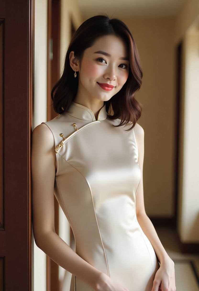 晚风小调在客厅弹奏吉他